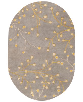 Livabliss - Athena ATH-5060 Taupe 6' x 9' Oval Area Rug