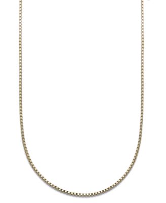 Macy's - 24k Gold over Sterling Silver Necklace, 18" Box Chain