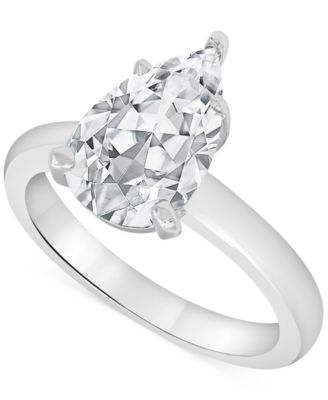 Badgley Mischka - Certified Lab Grown Diamond Pear Solitaire Engagement Ring (4 ct. t.w.) in 14k Gold