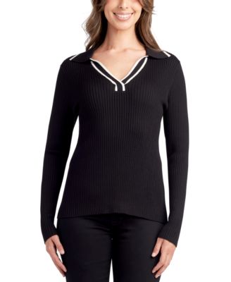 BCX - Juniors' Ribbed Polo Sweater