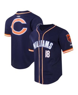 Pro Standard - Men's  Caleb Williams Navy Chicago Bears Mesh Button-Up Baseball Jersey