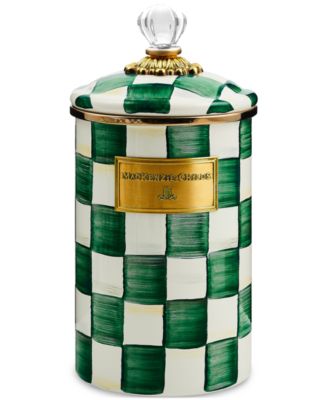 MacKenzie-Childs - Emerald Check Large Canister
