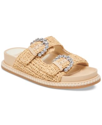 Dolce Vita - Women's Shauny Crystal Double-Buckle Footbed Sandals