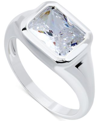Giani Bernini - Cubic Zirconia Bezel Solitaire Ring in Sterling Silver
