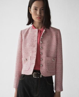 MANGO - Women's Fitted Tweed Jacket