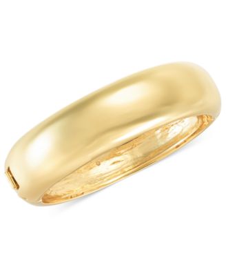 On 34th - Gold-Tone Puffy Bangle Bracelet