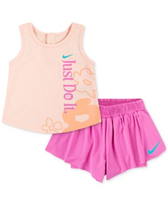 Nike - Baby Girls Dri-FIT Wildflower Tank Top & Shorts, 2 Piece Set