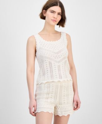 Macy's - Women's Pointelle Sweater Tank Top