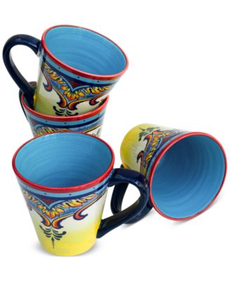 Euro Ceramica - Zanzibar Mugs, Set of 4