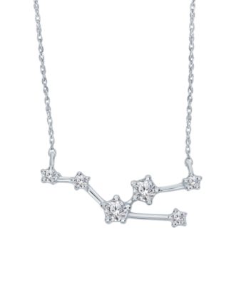 Macy's - Diamond (1/5 ct. t.w.) Constellation Pendant 18" Necklace in Sterling Silver
