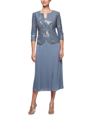 Alex Evenings - 2-Pc. Embellished Jacket & A-Line Dress Set