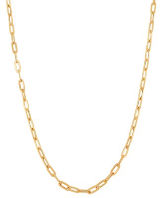 Italian Gold - Lightweight Paperclip Link 20" Chain Necklace in 10k Gold