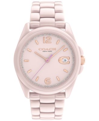 COACH - Women's Greyson Blush Ceramic Bracelet Watch 36mm