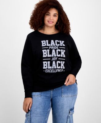 Hybrid Apparel - Trendy Plus Size Black History Month Graphic Long Sleeve Tee