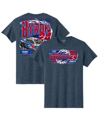 Hendrick Motorsports Team Collection - Men's Heather Navy William Byron Liberty University Car T-Shirt