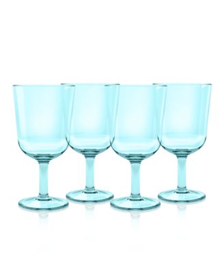 Abode Homewares - Simple Aqua Wine Glass S/4