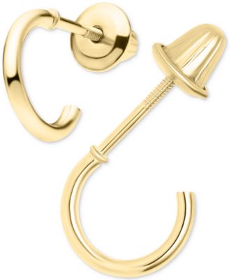Macy's - Children's Polished Extra Small Hoop Earrings in 14k Gold