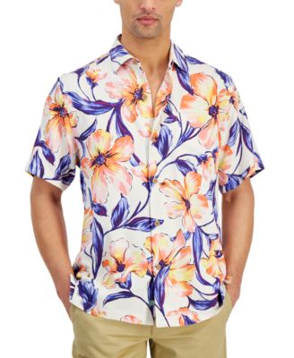 Tommy Bahama - Men's St. Barts Blossom Floral-Print Button-Down Silk Camp Shirt