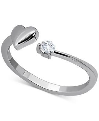 Giani Bernini - Cubic Zirconia Heart Bypass Toe Ring