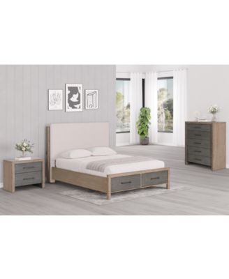Furniture - Portmore 3pc California King Storage Set (Upholstered Bed, Chest & 2-Drawer Nightstand), Created for Macy's