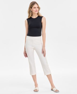 JM Collection - Women's Side Lace-Trim Capri Pants