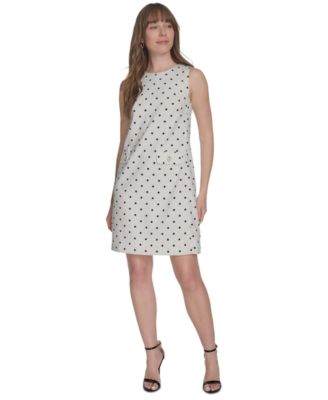 Tommy Hilfiger - Women's Sleeveless Polka Dot Shift Dress
