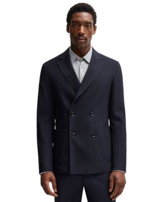 Hugo Boss - Men's Patterned Wool Blend Slim-Fit Blazer