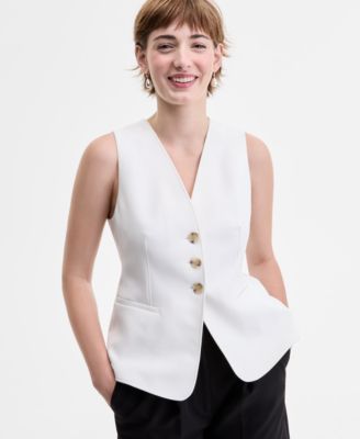 BOSS Orange - Women's Button-Front Belted-Back Vest