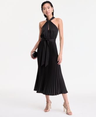 I.N.C. International Concepts - Women's Pleated Halter Dress, Exclusively at Macy's