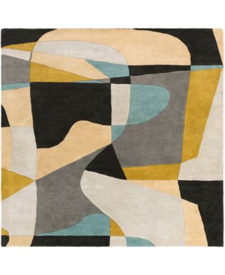 Livabliss - Forum FM-7194 Olive 6' Square Area Rug