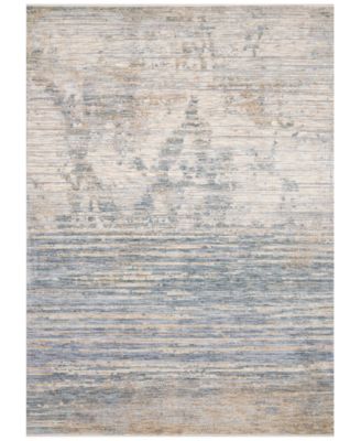 Loloi - Pandora PAN-06 Ivory/Blue 2'6" x 12' Runner Area Rug