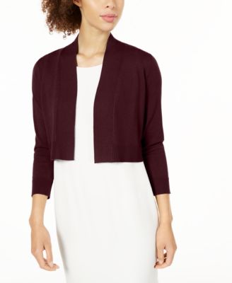 Calvin Klein - Women's Open-Front 3/4-Sleeve Knit Shrug