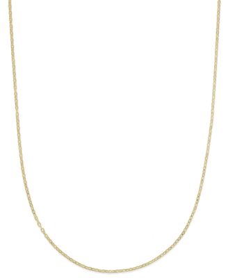 Italian Gold - Lightweight Flat Rolo Chain Necklace in Italian 14k Gold