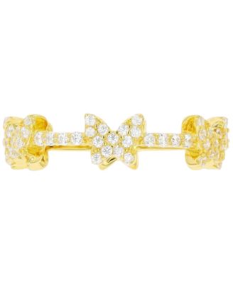 Macy's - Cubic Zirconia Multiple Butterfly Ring in 14k Gold-Plated Sterling Silver