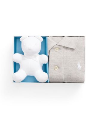 Polo Ralph Lauren - Baby Boys Cotton Mesh Polo Shirt & Bear Gift Box Set