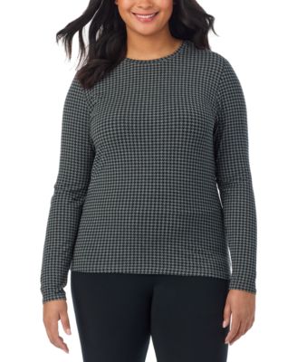Cuddl Duds - Plus Size Softwear Long-Sleeve Crewneck Top