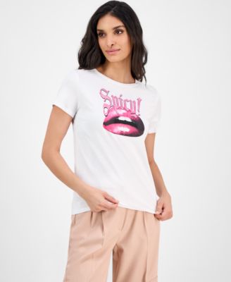 GUESS - Women's Spicy Lips Graphic T-Shirt
