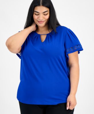 Anne Klein - Plus Size Harmony Bell-Sleeve Top