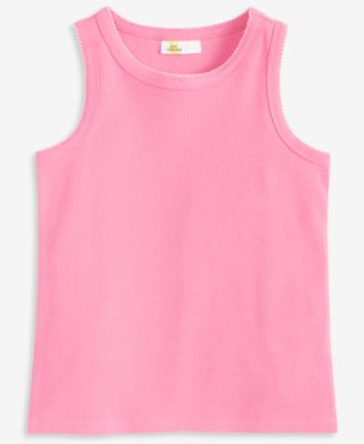 Epic Threads - Girls Solid Picot Edge Tank Top