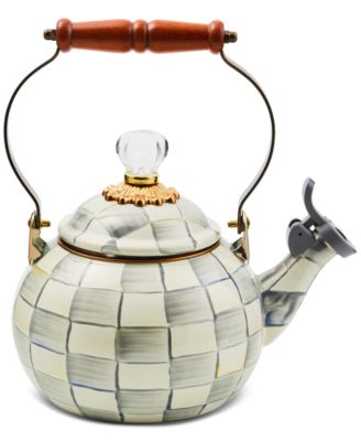MacKenzie-Childs - Sterling Check 2-Qt. Whistling Tea Kettle