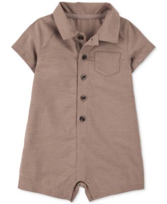 Carter's - Baby Boys Cotton Button-Down Polo Romper
