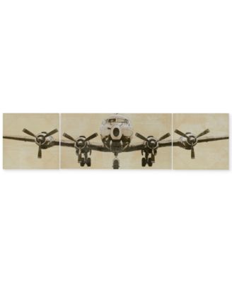 JLA Home - Flight Time 3-Pc. Gel-Coated Canvas Print Set