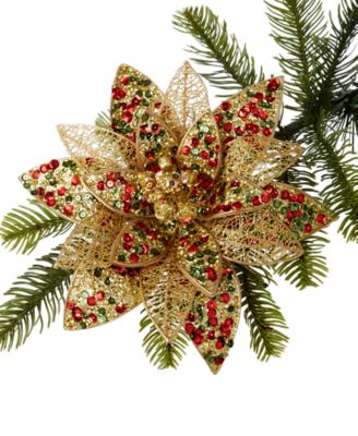 Holiday Lane - Majesty Sequin Flower Ornament