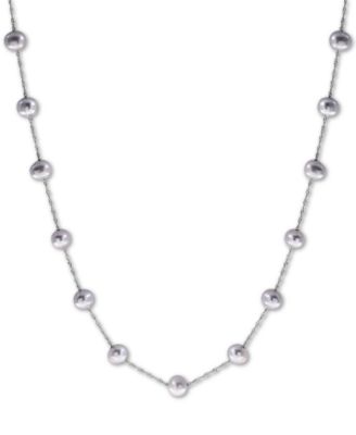 EFFY Collection - Gray Cultured Freshwater Pearl (5-1/2mm) 18" Collar Necklace in 14k White Gold