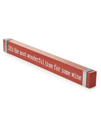 Holiday Lane - Christmas Cheer "It's The Most Wonderful Time for Some Wine" Red Table Block Decor