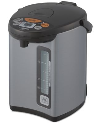 Zojirushi - Micom 3.0L Water Boiler & Warmer Silver Dark Brown