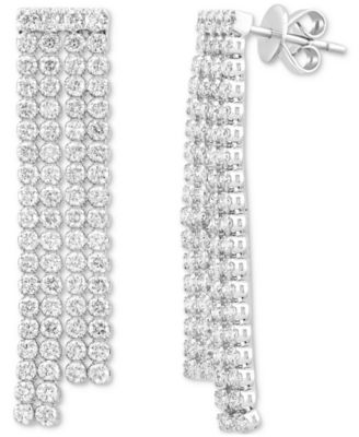 EFFY Collection - Lab Grown Diamond Chain Drop Earrings (2-3/4 ct. t.w.) in 14k White Gold