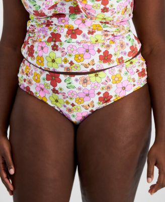 Salt + Cove - Plus Size Floral-Print Swim Bottoms