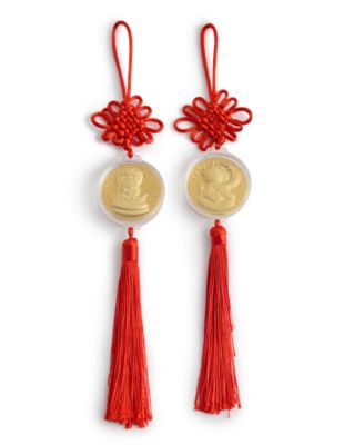 Macy's - Lunar New Year Snake Coin Ornaments, Set of 2