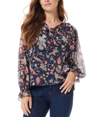 Sam Edelman - Women's Kelsie Printed Long-Sleeve Blouse